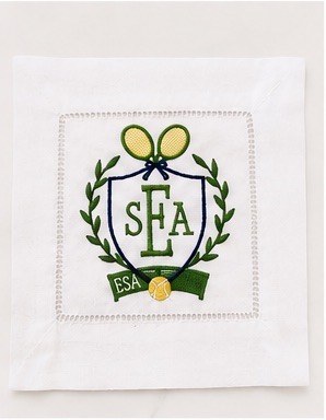 Tennis crest napkins