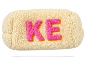 Chenille letter pouch
